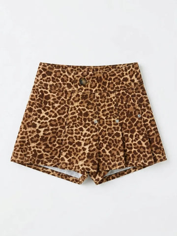 Leopar Şort Etek