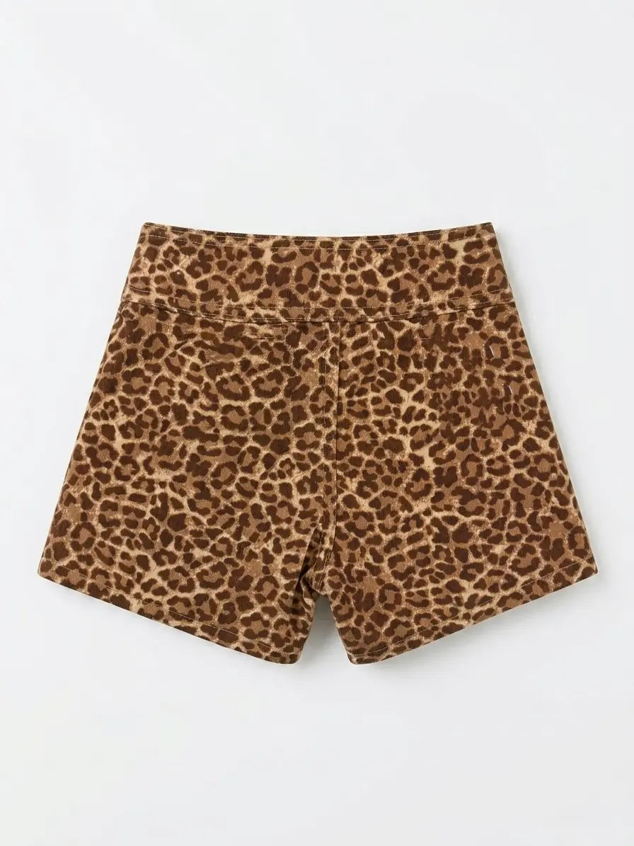 Leopar Şort Etek
