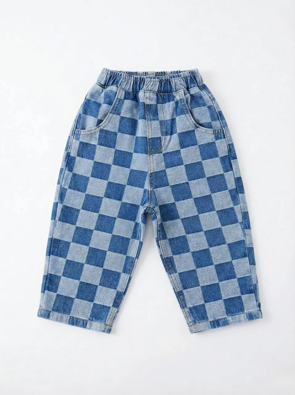 C0172-2 Damalı Balloon Jeans