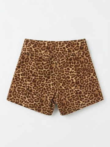 Leopar Şort Etek